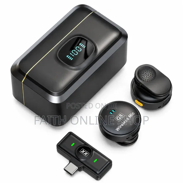 Q8 Wireless Lavalier Microphone with Charging Case - 1