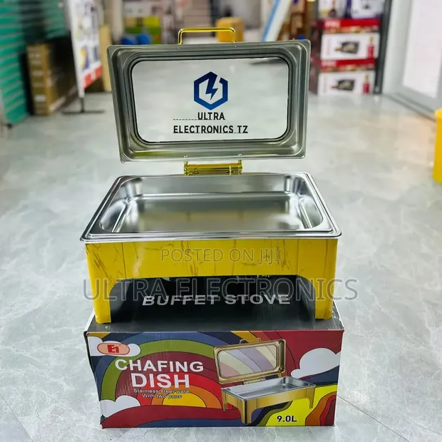 E1 Stainless Steel 9L Chafing Dish / Buffet Stove - 1