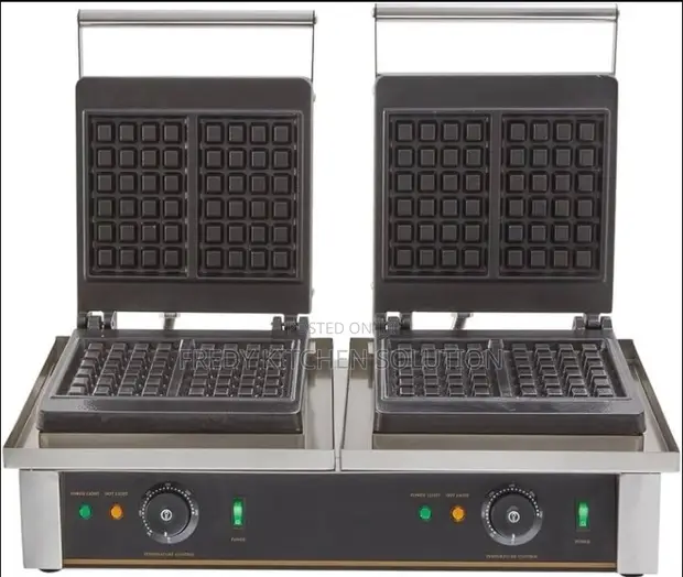 Commercial Stainless Steel Electric Waffle Maker (Double Head) - 1