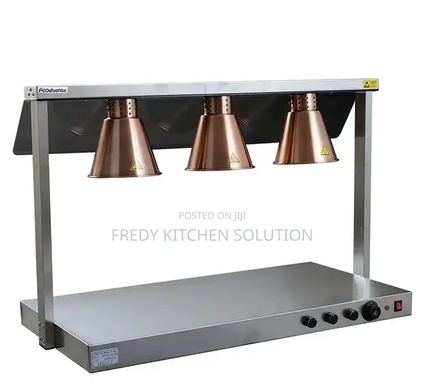 Commercial 3-Tank Heat Lamp Food Warmer - 1