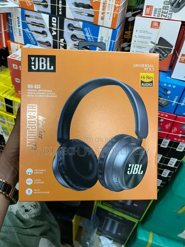 JBL WS-623 Wireless Over-Ear Headphones - Hi-Res Audio, Foldable - 1