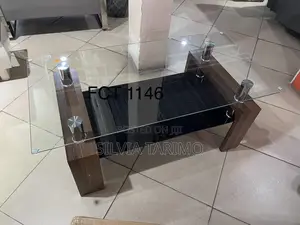 Modern Black Glass Coffee Table