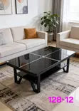 Modern Black Glass Coffee Table - 3