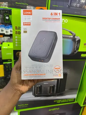 LDNIO Q4010 140W Chaja ya Mezani yenye Port Nyingi na Wireless Charging
