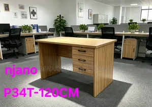 Simple Office Table with 3 Drawers (120cm)