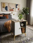 Modern Bedside Table/Side Cabinet - 2