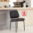 Premium Padded Dining Chair - Modern Style (Black/White) - 4