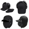 Brand New Leather Trapper Hat - Black - 2