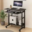 Mobile Home Office Desk with Wheels - 1