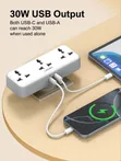 LDNIO SC3317 3 AC Outlets Portable Extension Power Socket - 3