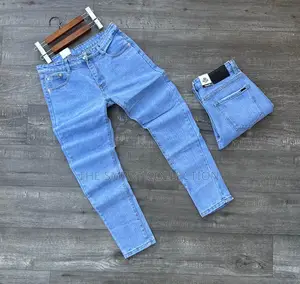 Men's Blue and Dark Blue Jeans