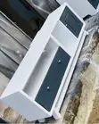 Brand New Wood-Mode TV Stand with Shelves - 1