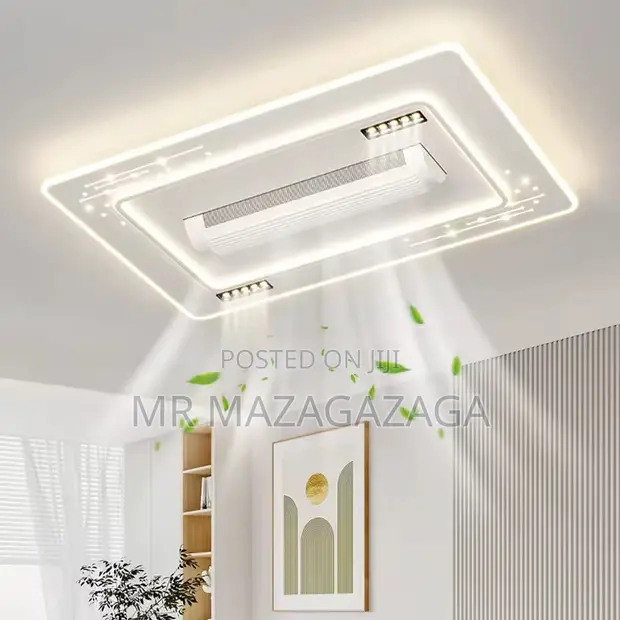 Modern Invisible Bladeless Ceiling Fan Lamp - 1