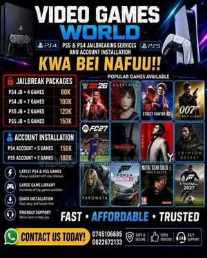 PS4/PS5 Jailbreaking & Game Installation Services