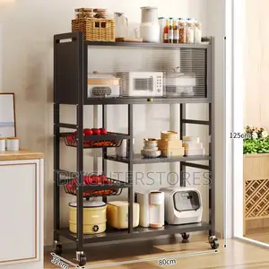 Movable Stainless Steel Kitchen Rack