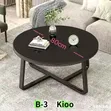 Round Black Glass Coffee Table - 1