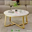 Round Black Glass Coffee Table - 2