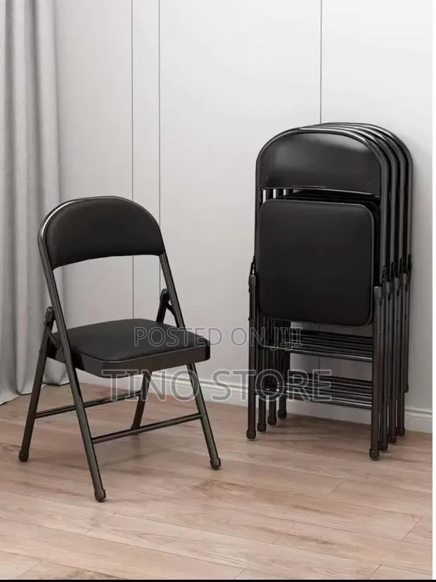 Padded Metal Folding Chairs (Set of 4) - 1