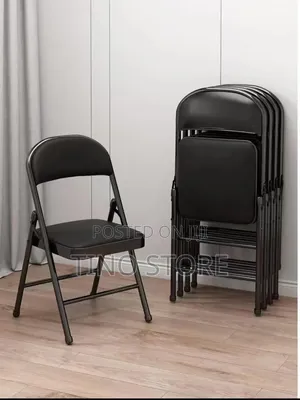 Padded Metal Folding Chairs (Set of 4)