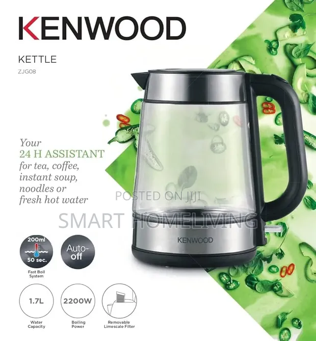 Kenwood ZJG08 Glass Kettle 1.7L - 1