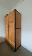 Wardrobe - Two Doors, Metal & Wood - 1