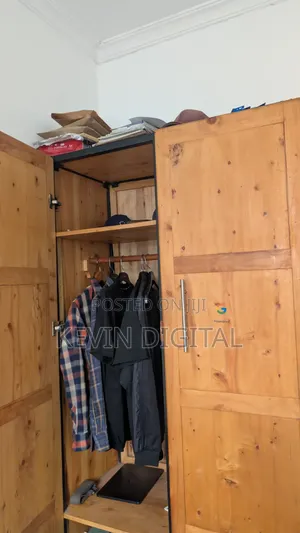Wardrobe - Two Doors, Metal & Wood