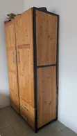Wardrobe - Two Doors, Metal & Wood - 5