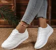 Fashion Nova Women's White Leather Sneakers - 1