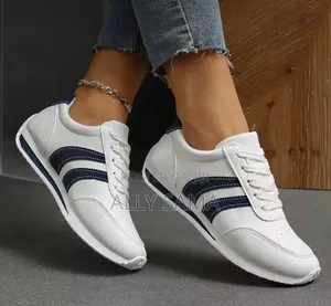 Fashion Nova Women's White Leather Sneakers