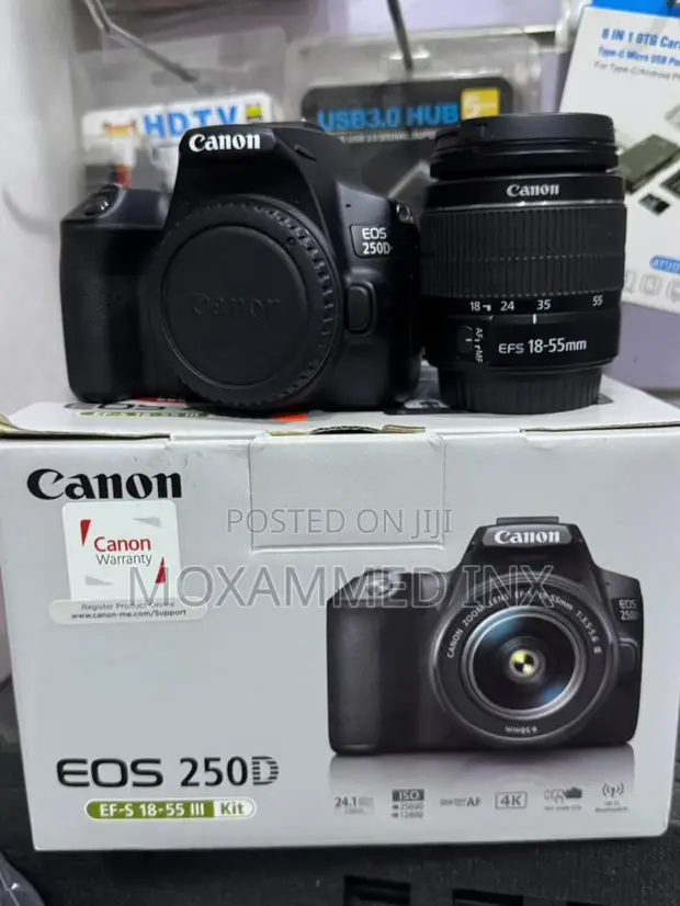 Canon 250D Kamera ya Video 4K na Lens ya 18-55mm - Mpya Kabisa - 1