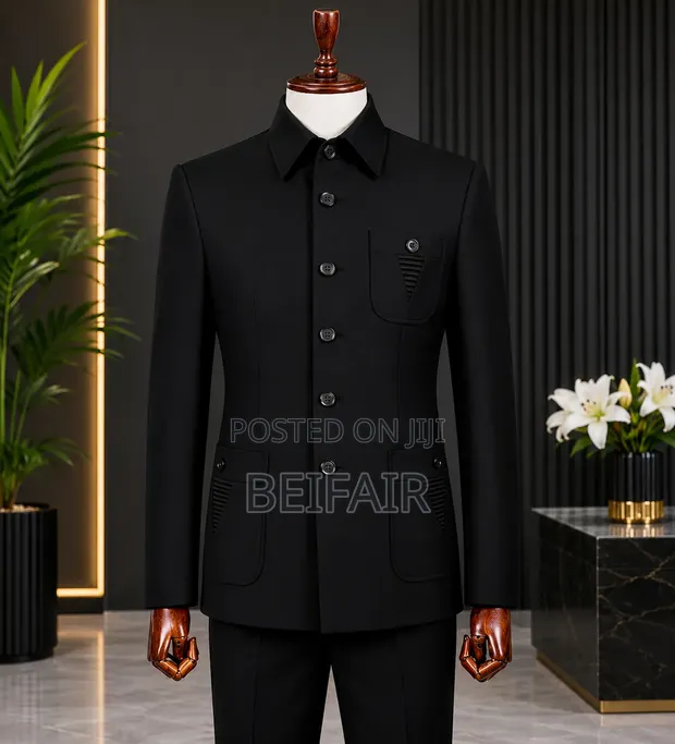 Classic Black Kaunda Suit - 1