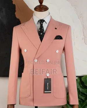 Peach Double Breasted Suit - Brand Kali
