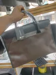 Qaza Classic Leather Laptop Bag - Multicolor - 1