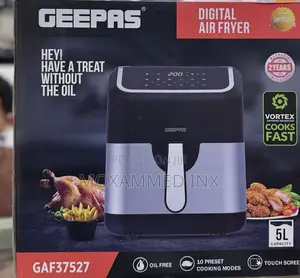 Geepas 5L Digital Air Fryer GAF37527, 1600W