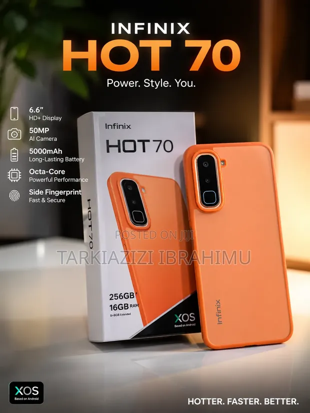 New Infinix Hot 70 128GB Orange - 1