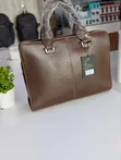 Brand New Leather Laptop Bag - Brown - 1