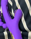 Purple Silicone Rabbit Vibrator - Dual Stimulation - 1