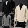 Cardigan za Pamba za Kamba V-Neck - 5