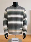 Aspesi Brand Round Neck Striped Knit Sweater - 3
