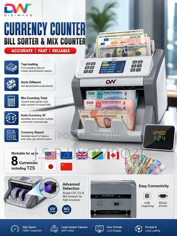 Digiwave Multi-Denomination Money Counter - 1