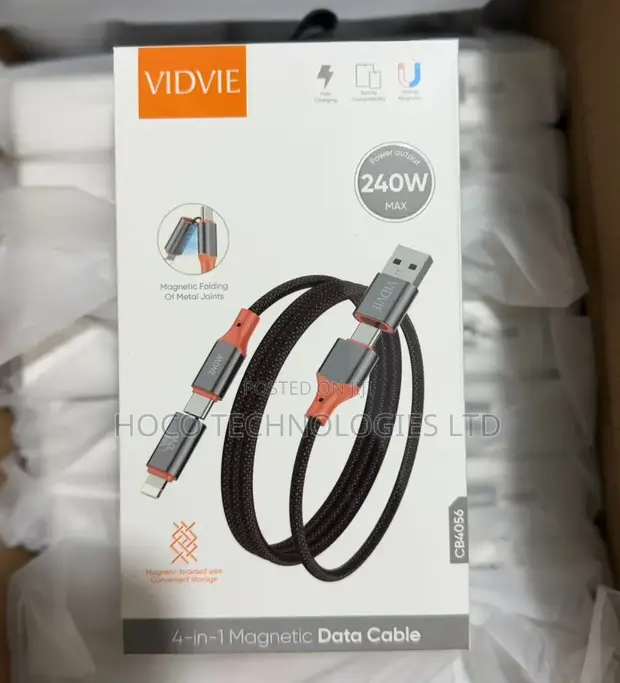 Vidvie CB4056 Kebo ya Sumaku 4-in-1 (240W) - 1