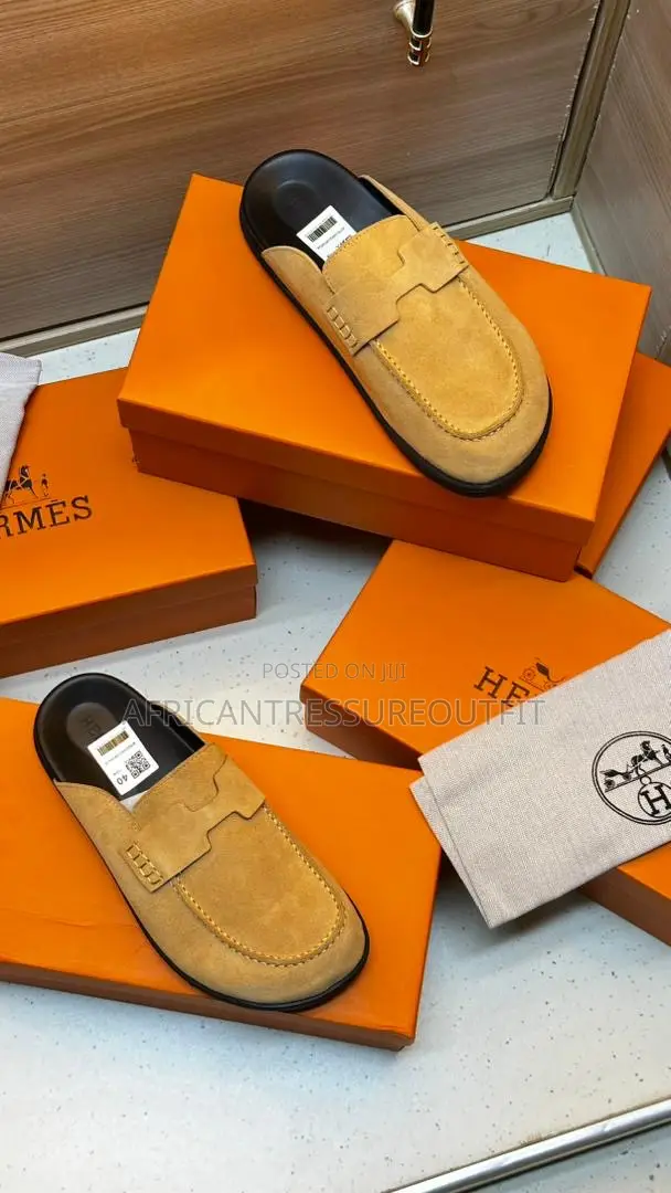 Hermès Go Mules - Suede Calfskin Logo H - 1