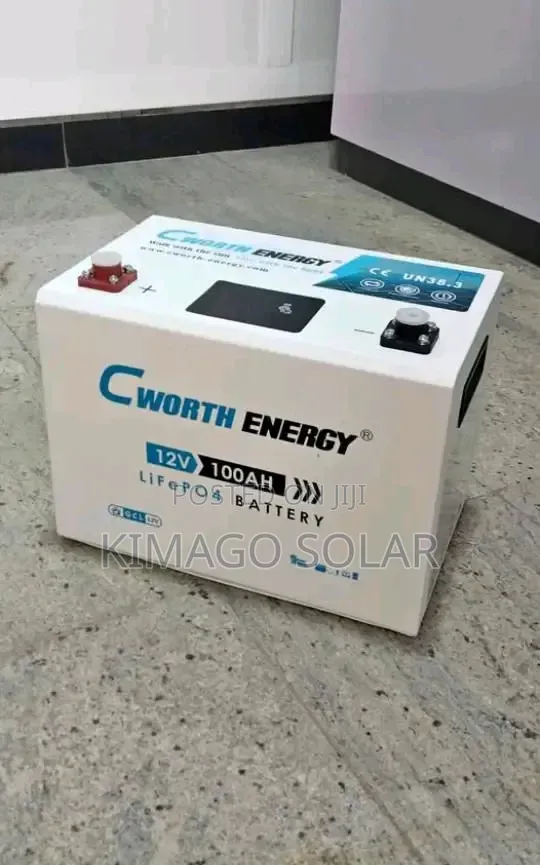 Premium Solar Lithium Battery 1.28kWh 100Ah 12V with Monitor - 1