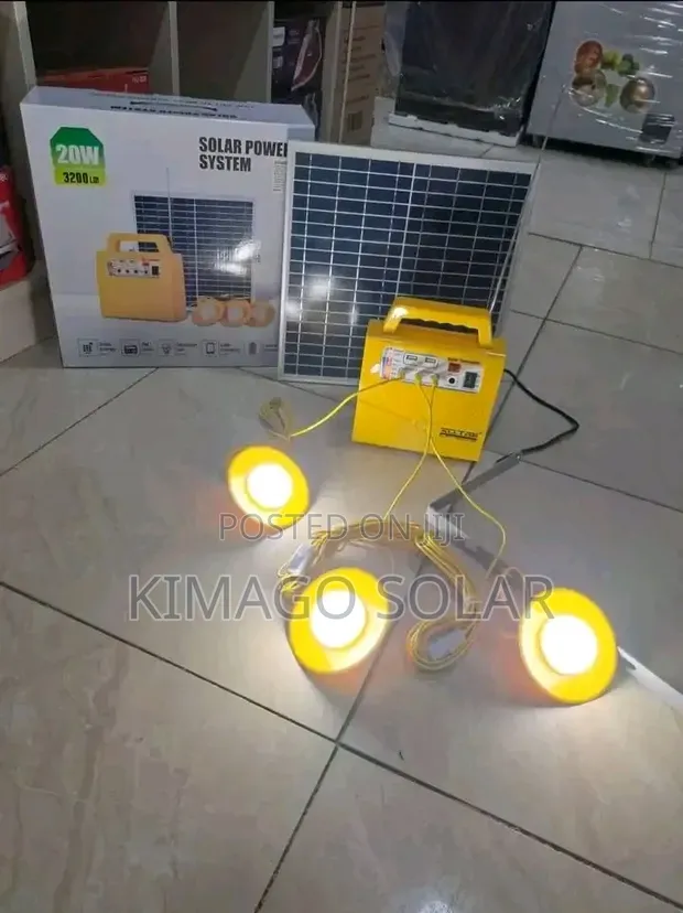 Solar LED Lighting Kit na Redio FM & Charge Simu - 1