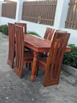 Dining Set for 6 People - Pure Mninga Wood - 3