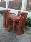 Dining Set for 6 People - Pure Mninga Wood - 4