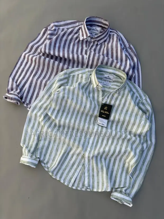 Gant Premier Stripped Linen Fit Shirts - 1