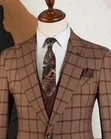 Men's Brown and Khaki Mix Suit - Brand Kali - 5