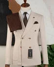 Beidge and Brown Mix Suit - 1