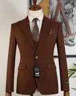 Deep Brown Men's Suit - Brand Kali - 1